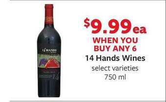 Fareway 14 Hands Wines 750 Ml offer