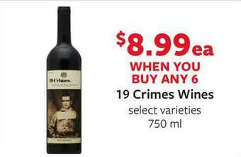 Fareway 19 Crimes Wines 750 Ml offer