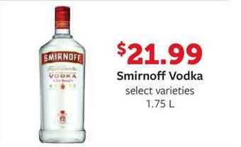 Smirnoff Vodka 1.75 L