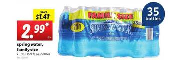 Lidl Spring Water Family Size offer