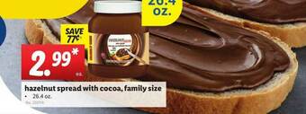 Lidl Hazelnut Spread With Cocoa Family Size offer
