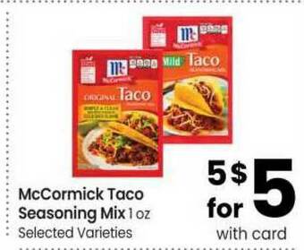 Safeway McCormick Taco Seasoning Mix 1 Oz offer