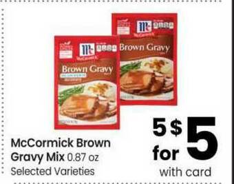 Safeway McCormick Brown Gravy Mix 0.87 Oz offer