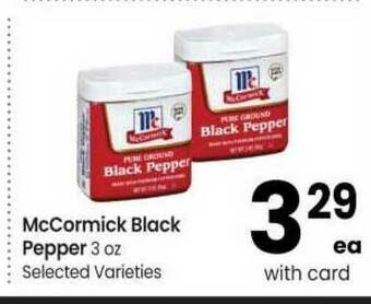 Safeway McCormick Black Pepper 3 Oz offer