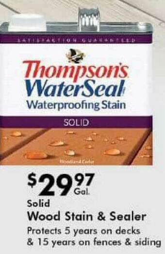 Valu Home Centers Solid Wood Stain & Sealer offer