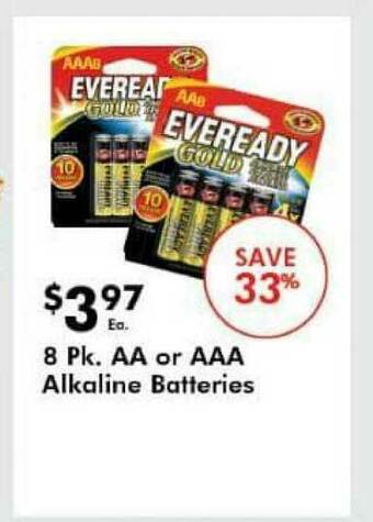 Valu Home Centers 8 Pk. Aa Or Aaa Alkaline Batteries offer