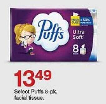 Target Select puffs facial tissue offer