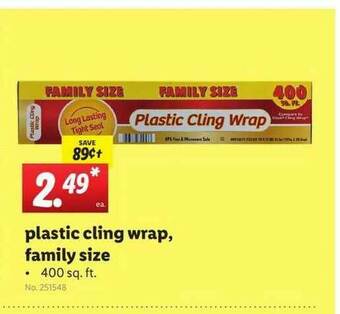 Lidl Plastic Cling Wrap Family Size offer