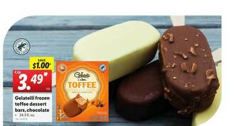 Lidl Gelatelli Frozen Toffee Dessert Bars Chocolate offer