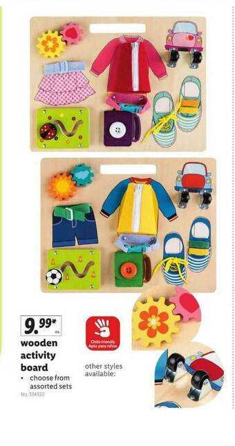 Lidl Wooden Activity Board offer