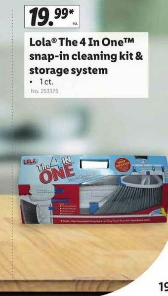 Lidl Lola The 4 In One Snap-in Cleaning Kti & Storage System offer