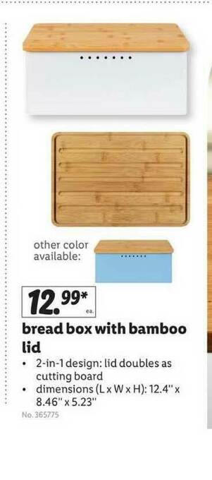Lidl Bread Box With Bamboo Lid offer