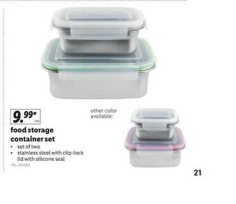 Lidl Food Storage Container Set offer