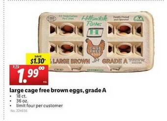 Lidl Large Cage Free Brown Eggs Grade A offer