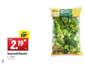 Lidl Broccoli Florets offer