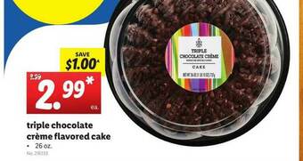 Lidl Triple Chocolate Crème Flavored Cake offer