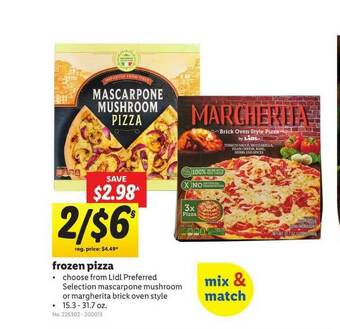 Lidl Frozen Pizza offer