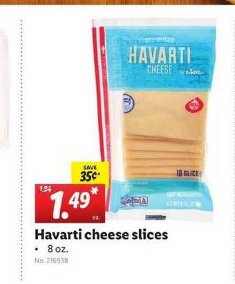 Lidl Havarti Cheese Slices offer