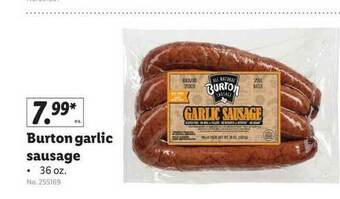 Lidl Burton Garlic Sausage offer