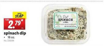 Lidl Spinach Dip offer