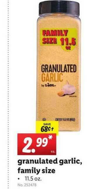 Lidl Granulated Garlic, Family Size offer