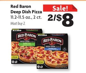 Family Dollar Red baron deep dish pizza offer