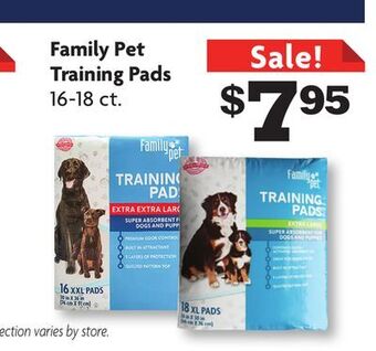Family Dollar Family pet training pads offer