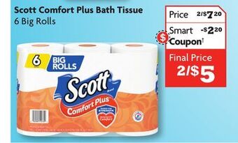 Family Dollar Scott comfort plus bath tissue offer