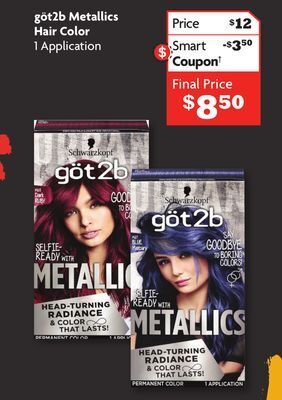 Family Dollar Göt2b metallics hair color offer