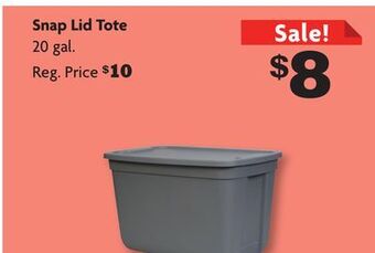 Family Dollar Snap lid tote offer