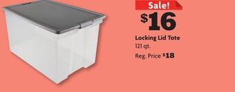 Family Dollar Locking lid tote offer