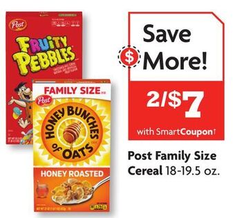 Family Dollar Post family size cereal offer