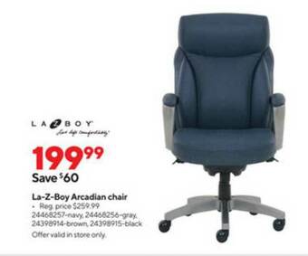 Staples La-z-boy Arcadian Chair offer