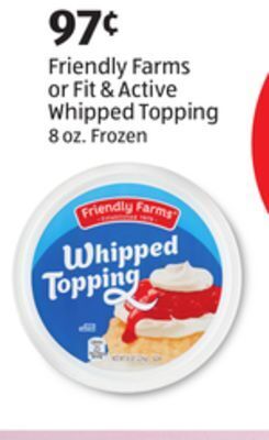 Aldi Friendly farms or fit & active whipped topping offer