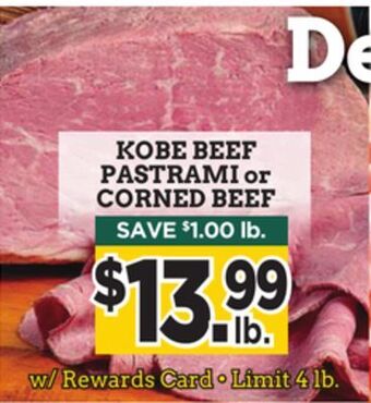 Dearborn Market Kobe beef pastrami or corned beef offer