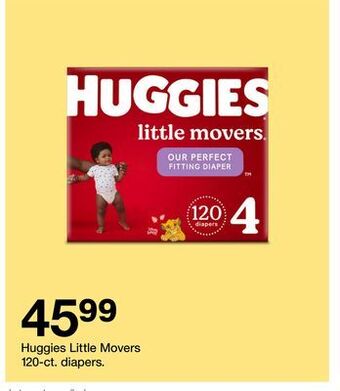 Target Huggies little movers 120-ct. diapers offer