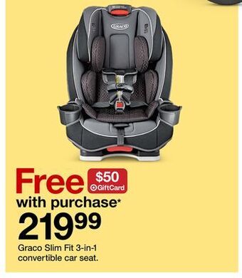 Target Graco slim fit 3-in-1 convertible car seat offer