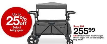 Target Delta children jeep wrangler stroller wagon with car seat adapter offer
