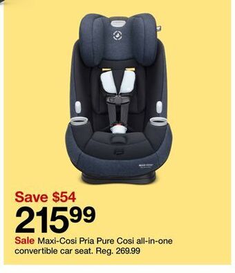 Target Maxi-cosi pria pure cosi all-in-one convertible car seat offer