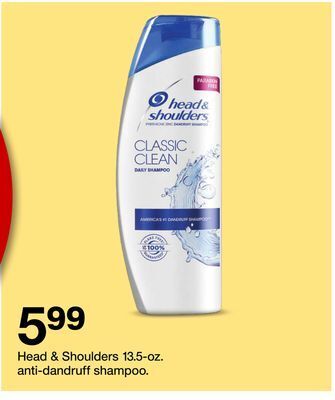 Target Head & shoulders 13.5-oz. anti-dandruff shampoo offer