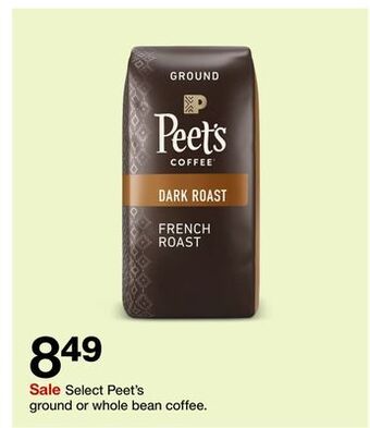 Target Select peet's ground or whole bean coffee offer