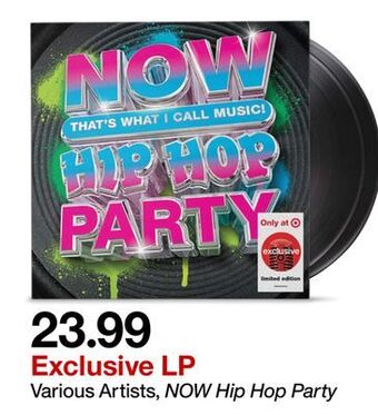 Target Various artists, now hip hop party offer