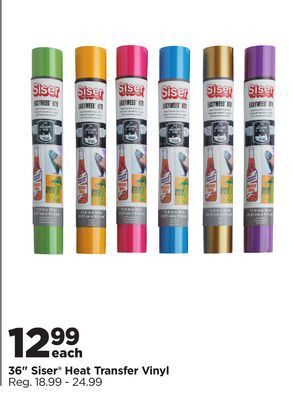Michaels 36" siser® heat transfer vinyl offer