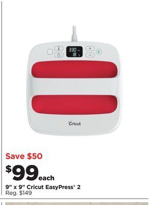 Michaels 9" x 9" cricut easypress® 2 offer