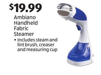 Aldi Ambiano handheld fabric steamer offer