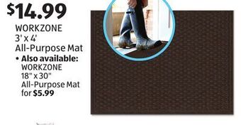 Aldi Workzone 3' x 4' all-purpose mat offer
