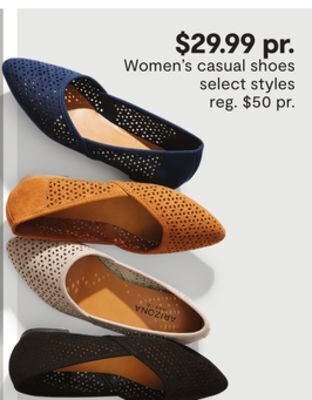 JC Penney Women's casual shoes offer