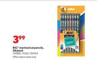 Staples Bic Mechanical Pencils 24 Pack offer
