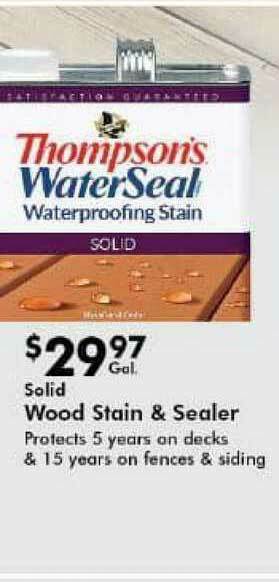 Valu Home Centers Solid Wood Stain & Sealer offer