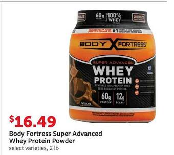 Fareway Body Fortress Super Advanced Whey Protein Powder 2 Lb offer